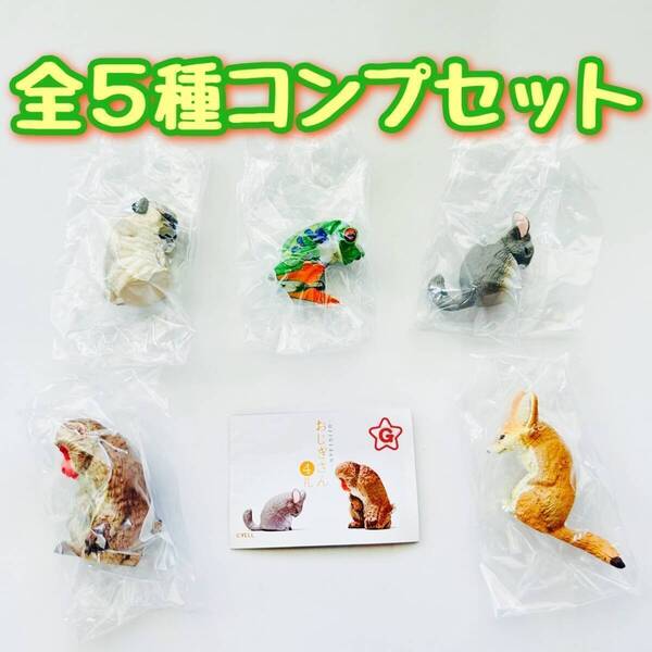 【A-21】ガチャガチャ おじぎさん 4礼 全5種セット ガチャ 動物 どうぶつ お辞儀 フィギュア カプセルトイ【mini】
