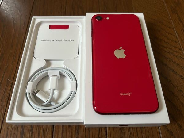 傷無し極美品 iPhoneSE 128GB PRODUCT RED SIMフリー バッテリー100%