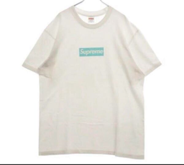 シュプリーム ティファニー ボックスロゴ プリント半袖Tシャツ L