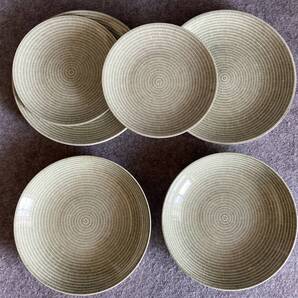 送料込 即決 旧ロゴ 廃番色 アラビア ARABIA アベック avec グリーン プレート26cm パスタ24㎝ 20cm 6枚