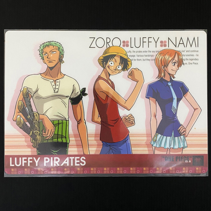新品未開封 ワンピース 初期 下敷き ルフィ ゾロ ナミ バラ売り不可