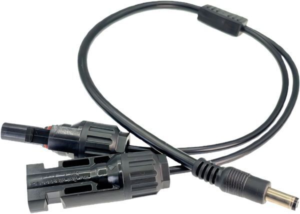 ソーラーパネルからポータブル電源へ 10A MC4-DC(5.5x2.1)(オス) 変換ケーブル 40cm FPVモニター ドローン充電コード