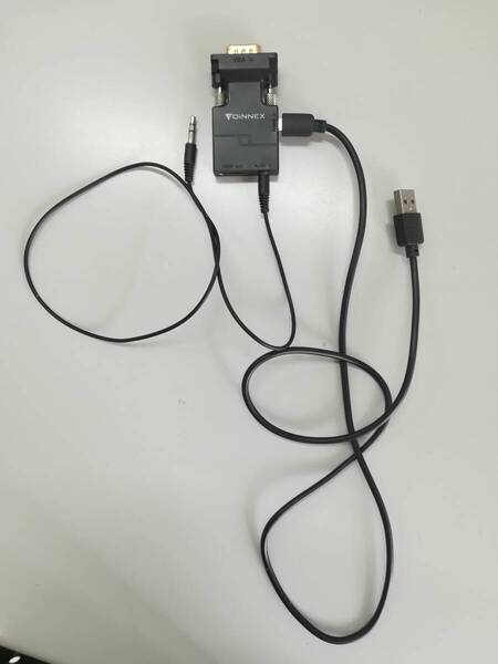 VGA-HDMI変換アダプタ VGA→HDMI VGA(オス) to HDMI(メス) 変換 アダプタ 1080P 音声転送
