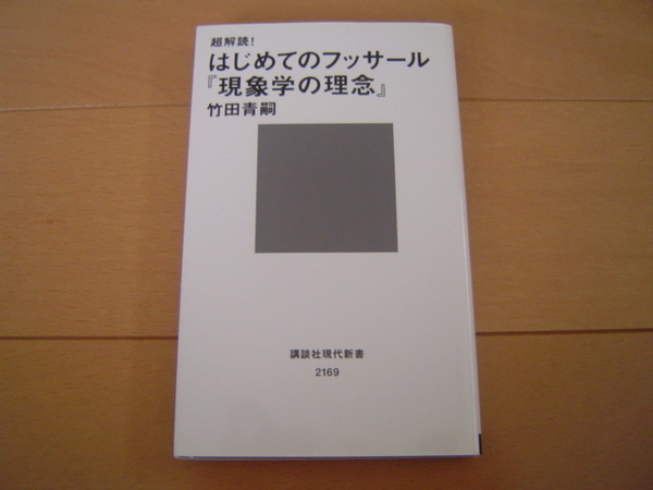超解読!はじめてのフッサール『現象学の理念』 竹田青嗣 講談社現代新書