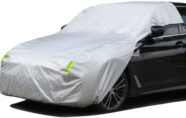 ボンネットカバー ハーフ (軽自動車用-Sサイズ) 自動車カバー 裏起毛タイプ 防水 防塵 日焼け防止 冬夏兼用(遮光断熱・凍結防止)
