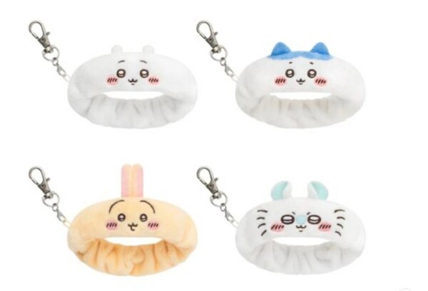 4種セット 新品 ちいかわ リストバンドキーホルダー うさぎ ハチワレ モモンガ