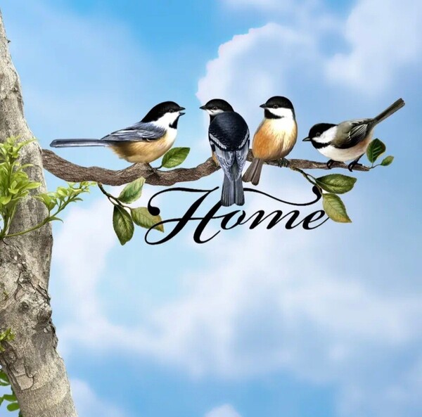 メタルバード HANAKO 野鳥 Home ヒガラ ガーデンオブジェ