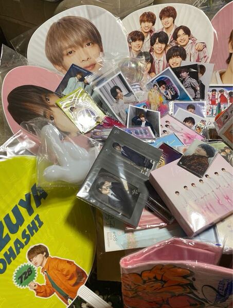 中古品 なにわ男子 大橋和也 アクリルスタンド CD DVD うちわ ポスター 写真 ペンライト 等 ツアー グッズセット 福袋 まとめ売り