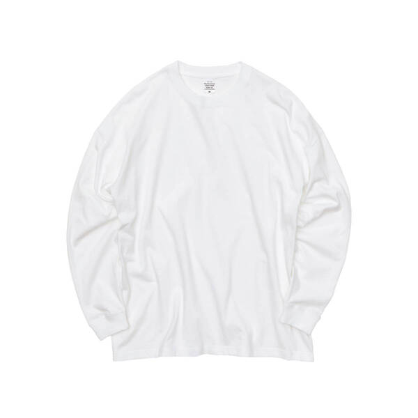 5509-01 5.6オンス ビッグシルエット ロングスリーブ Tシャツ ユナイテッドアスレ(United Athle)ホワイト Lサイズ 送料無料 新品