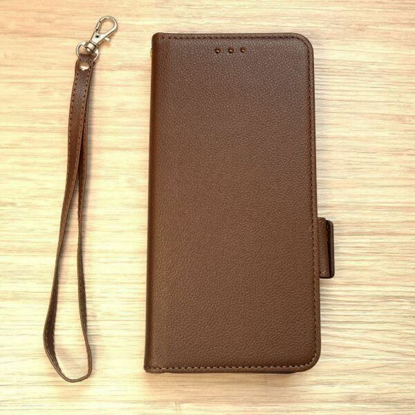 AQUOS wish4 手帳型 ブラウン ケース 管理243-13