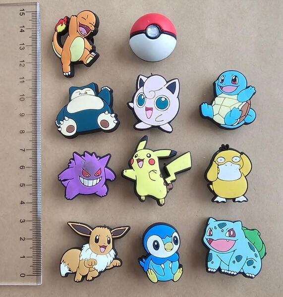 クロックス ジビッツ アクセサリー ポケモン・ピカチュ-・プリン・カビゴン... 11点セット