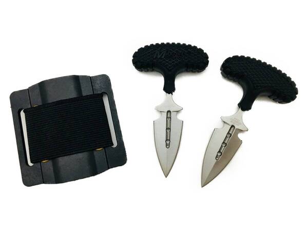 MTech USA シースナイフ プッシュナイフ2本組 刃渡り5.5cm未満・合法サイズ #MT-20-46BK サバイバルナイフ