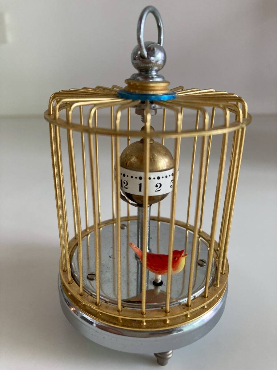 【稼働品】 時代物 鳥籠 置時計 鳥籠時計 からくり ゼンマイ式 銅製 Yahoo!オークション -「鳥かご時計」の落札相場・落札価格