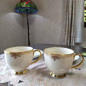 レノックス LENOX プレジデンタル コレクション USA製 金彩 コーヒーカップ2客 オマケ付き(ノリタケ)