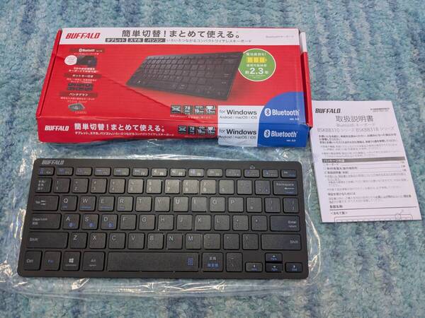 0706u1015 バッファロー ウルトラスリム Bluetooth ワイヤレスキーボード ブラック BSKBB315BK