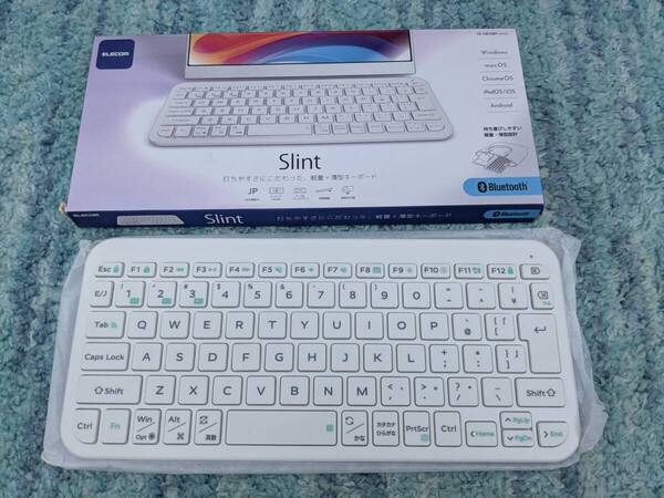 ◎0706u3021 エレコム ワイヤレス キーボード Bluetooth Slint 薄型 パンタグラフ OS自動識別 ホワイト TK-TM10BPWH