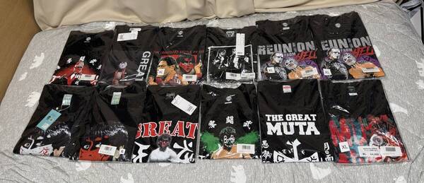プロレス_半袖Tシャツ_XL_新品未開封_グレート・ムタ_Great Muta_12点セット