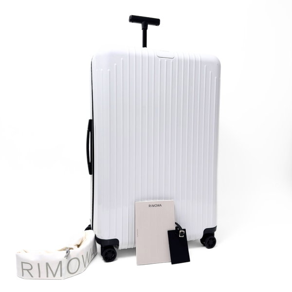 美品 RIMOWA リモワ Essential Lite エッセンシャルライト チェックインL 81L 4輪 TSAロック ホワイト 光沢白 スーツケース キャリーバッグ