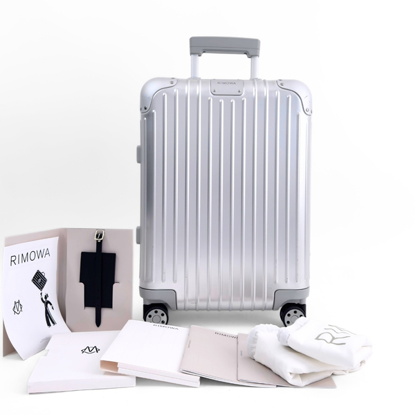 美品 RIMOWA リモワ ORIGINAL CABIN オリジナル キャビン 35L 機内持ち込み 4輪 TSAロック アルミ シルバー スーツケース キャリーバッグ