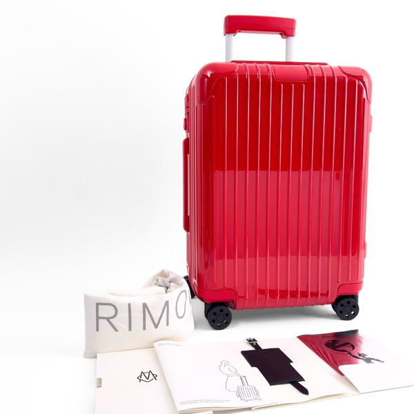 未使用 生涯保証 RIMOWA リモワ Essential Cabin エッセンシャルキャビン 36L 機内持ち込み 4輪 TSAロック レッド スーツケース キャリー