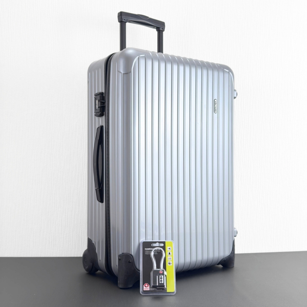 美品 RIMOWA リモワ SALSA サルサ 63L 2輪 機内持ち込み TSAロック付属 ジャンボトローリー シルバーグレー系 スーツケース キャリーバッグ