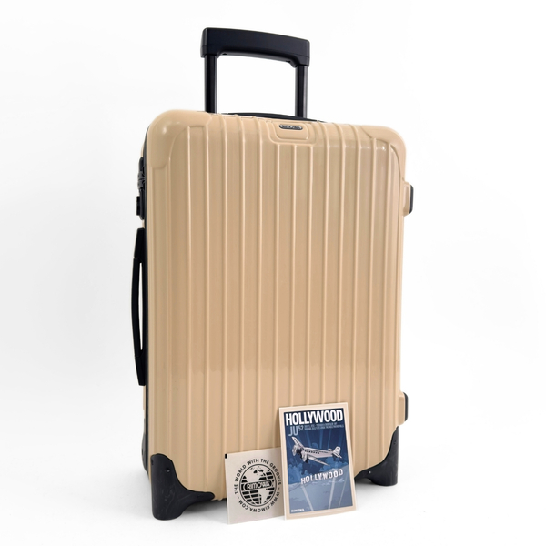 美品 RIMOWA リモワ UNITED ARROWS ユナイテッドアローズ 32L 機内持ち込み TSAロック ミルクティー ベージュ リバティ生地 スーツケース