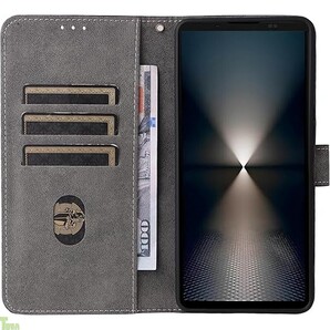 ブラック 手帳型 シンプル おしゃれ 高品質 PUレザー エクスペリア Xperia 1 VII 保護 財布型 スタンド機能 カード収納 ケース カバー