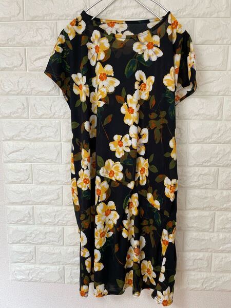 Do CLASSE 花柄 ノースリーブチュニック サイズL 美品