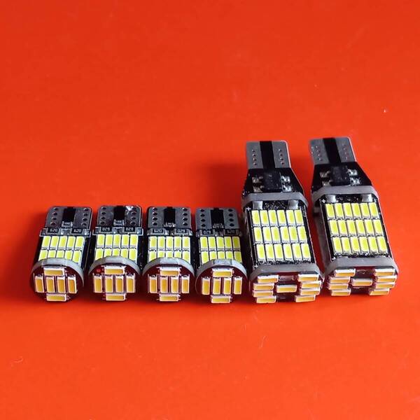 RK5 RK6 ステップワゴンスパーダ 爆光!LED ポジション球 スモール バックランプ ナンバー灯 6個セット T10 T16 ホワイト /45/26