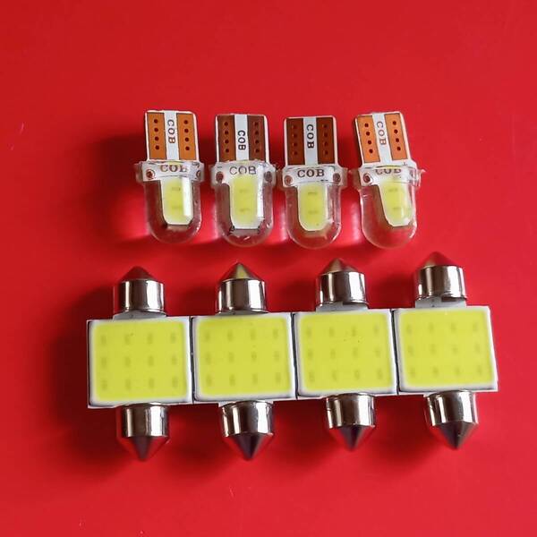 フルCOB JF1/2 NBOX プラス 超爆光!T10 LED ルームランプ スモール ナンバー灯 8個セット ホワイト ホンダ /c2/t31