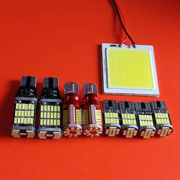 JF1 2 NBOX 後期 超爆光! T10 LED ルームランプ バックランプ ポジション ナンバー灯 9個セット ホワイト ホンダ N-BOX /c48/45/57/26