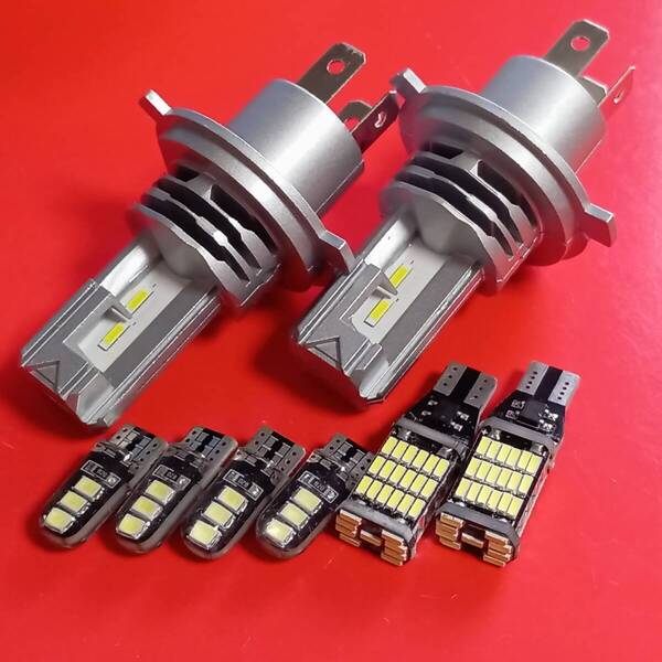 最強!JH1 JH2 N-WGN カスタム 超爆光! H4 LED ZESヘッドライト バックランプ ナンバー灯 ポジション 8個セット /h4/45/6