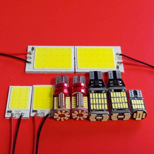 HM1 HM2 バモス 超爆光!T10 LED ルームランプ バックランプ ポジション球 ナンバー灯 9個セット ホワイト ホンダ /c24/c18/45/57/26