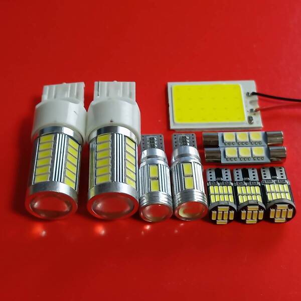 GL3W エクリプスクロス PHEV 爆光! T10 LED ルームランプ ナンバー灯 バックランプ 10個セット ホワイト 三菱 /c24/33/10/26/f3