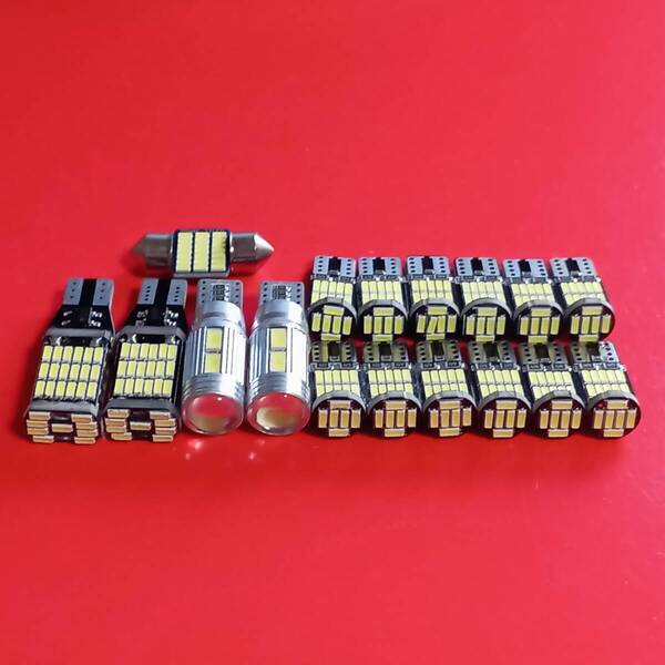 超爆光!17個セット 20系 ヴェルファイア T10 LED ルームランプ バックランプ ポジション ナンバー灯 ホワイト トヨタ /45/10/26/t28