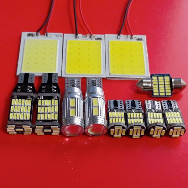 GSA/ACA33/38W ヴァンガード 爆光! T10 LED ルームランプ ポジション ナンバー灯 バックランプ 12個セットホワイトトヨタ/10/45/26/t28/s24