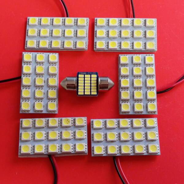 ANH20W ANH25W GGH20W GGH25W アルファード後期 超爆光! T10 LED ルームランプ 7個セット トヨタ /s15/t28