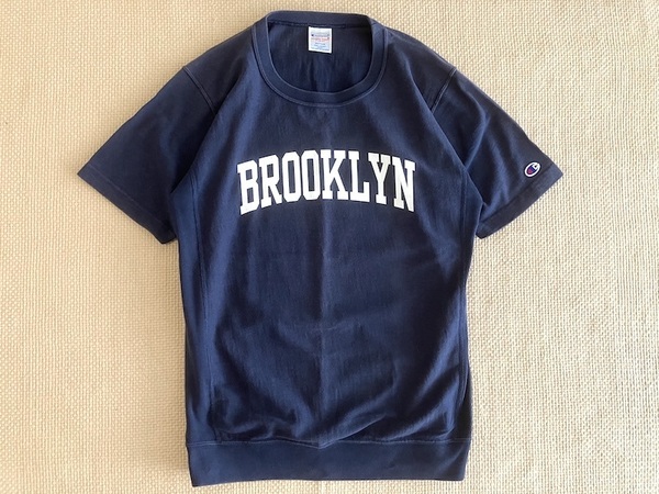 即決 Mサイズ ビームス別注 Champion REVERSE WEAVE ヘビーウェイト BROOKLYN Tシャツ ネイビー ブルックリン チャンピオン