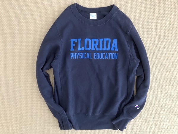 即決 復刻 青タグ Champion REVERSE WEAVE クルーネック スウェット Mサイズ ネイビー 青 FLORIDA フロリダ