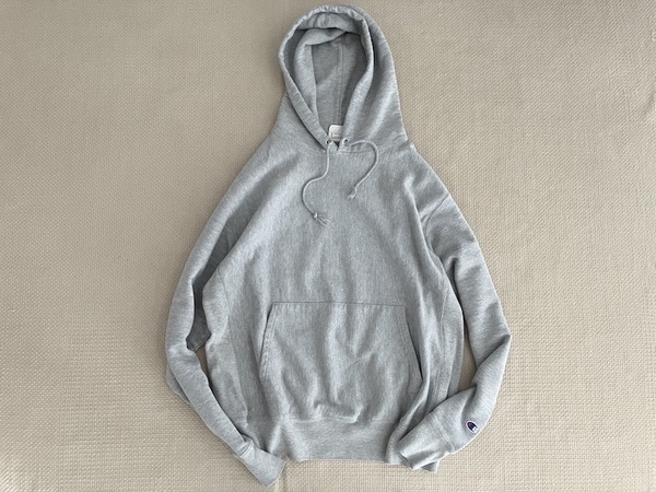 即決 USA企画品 12oz 肉厚 Champion REVERSE WEAVE プルオーバー パーカー オックスフォードグレー Lサイズ (日本2XL相当)