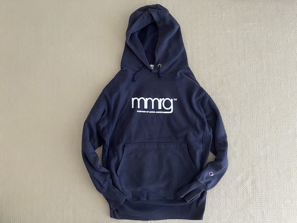 即決 サラリー社製 復刻 金タグ 別注品 Champion REVERSE WEAVE プルオーバー パーカー Mサイズ ネイビー ポケット大きめ MAMALAID RAG