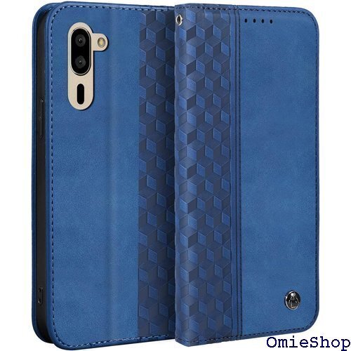 シンプルスマホ5 ケース 手帳型 A001SH ケース スカバー 全面保護 耐衝撃 5.5インチ対応 - ブルー 1161
