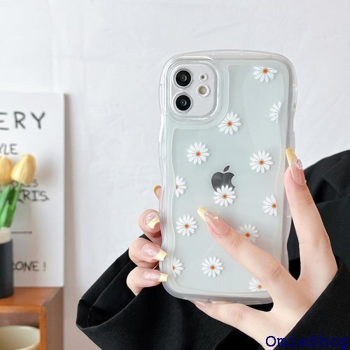 ZTOFERA iPhone 11 ケース用、波状フレ ーパターンのかわいいカバー iPhone 11 用、透明 1309