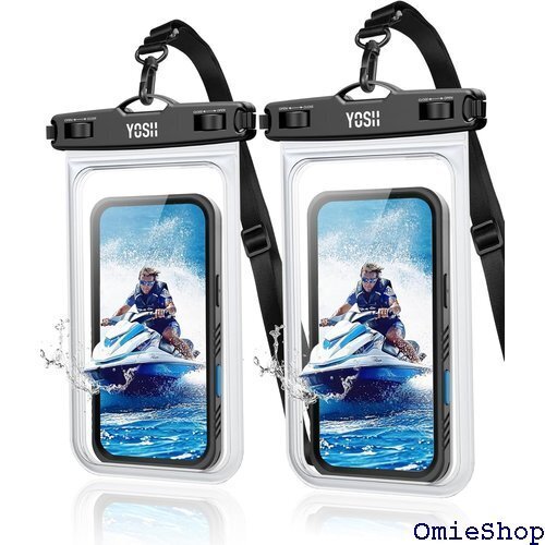 YOSH スマホ防水ケース 大きめ 大容量 ケースのま ro/AQUOS R9/ARROWSなど対応 2枚セット 1362