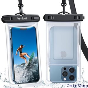 水に浮く・収納ポケット内蔵 2枚セット スマホ 防水 Huawei Xperia android に対応 黒 1732