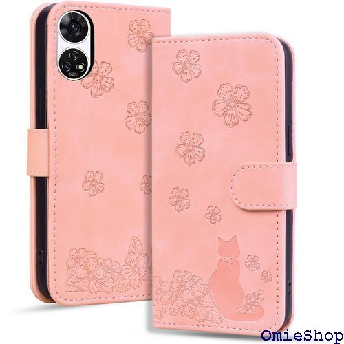 ZTE あんしんファミリースマホ ケース 手帳型 あん 能 マグネット式 薄型 軽量 美しい 桜の花 - ピンク 1948