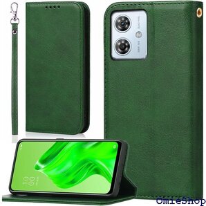 適用 moto g64 5G ケース 手帳型 moto ド カード入れ スタンド 落ち着いた色 レトロ グリーン 1955