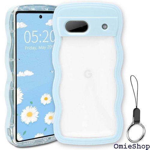 Google Pixel 7A ケース クリア ウェー イヤレス充電対応 Google Pixel 7A-ブルー 1968