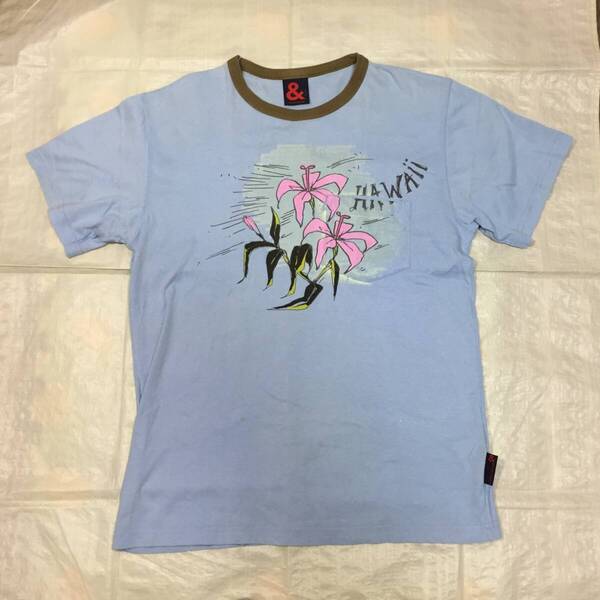 (送料込)&■Hawaii 半袖Tシャツ タイト目 アロハ リゾート柄 サイズ48 & ドルチェ&ガッバーナ D&G