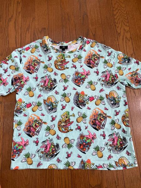 H&M スポンジボブ メンズ シャツ Tシャツ Sサイズ